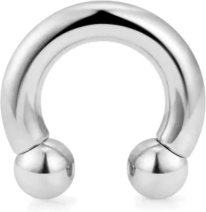 Yaalozei 8G Spetum Rings Ear Gauges Earrings Plug Tunnel Streching Piercing Kit Surgical Stainless Steel Horseshoe Barbell Prince Albert Nose PA Cartilage Earring Ring Piercing Jewelry Women Men 16mm