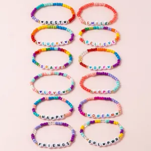 Zac's Alter Ego Set of 12 Assorted Colourful Beaded Friendship Bracelets