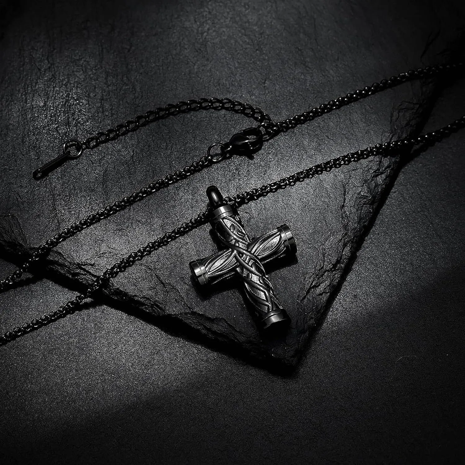 zeqingjw Urn Necklaces for Ashes Tree of Life Cross Cremation Jewelry for Men Women Ashes Pendant for Human Pet Memorial Ash Jewelry