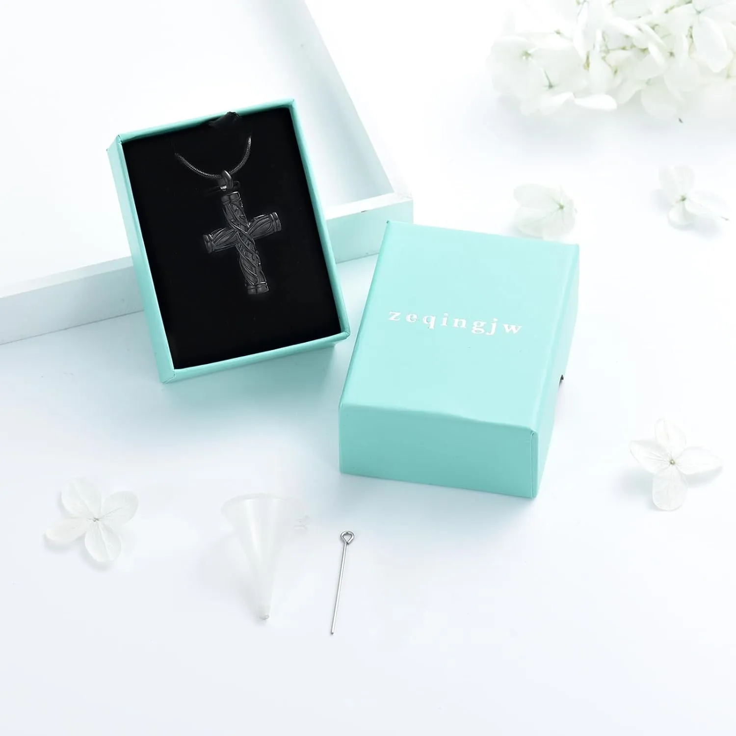 zeqingjw Urn Necklaces for Ashes Tree of Life Cross Cremation Jewelry for Men Women Ashes Pendant for Human Pet Memorial Ash Jewelry