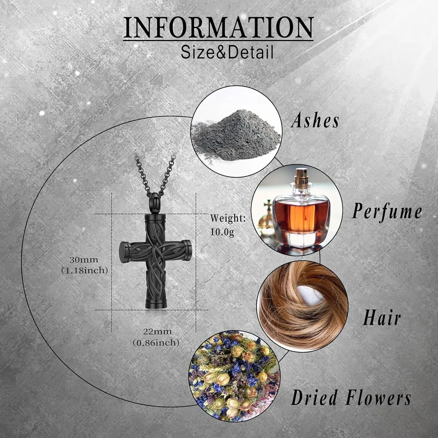 zeqingjw Urn Necklaces for Ashes Tree of Life Cross Cremation Jewelry for Men Women Ashes Pendant for Human Pet Memorial Ash Jewelry